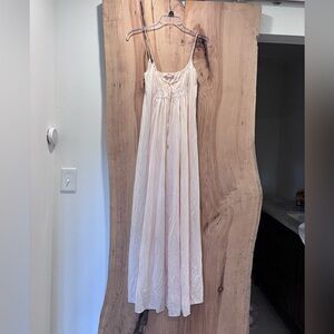 Vintage Cream Soft Spaghetti Strap Nightgown